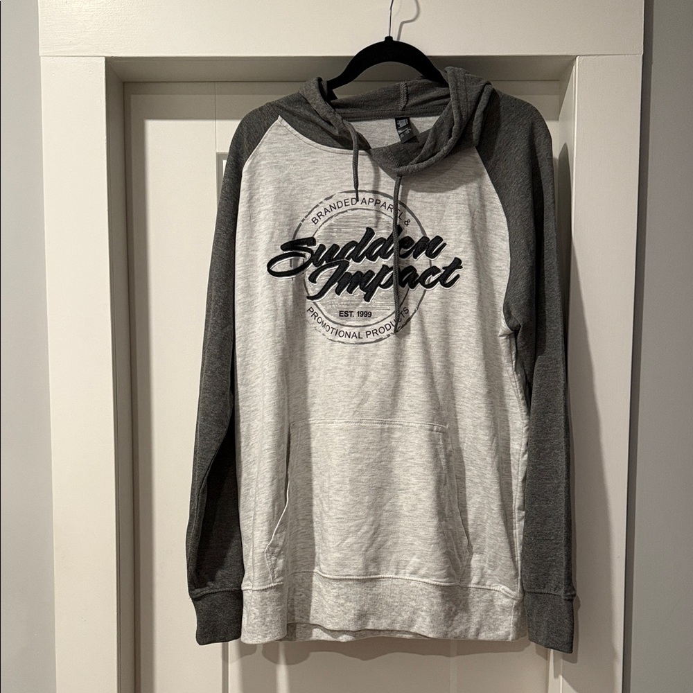 Gray and Black Hoodie for Men